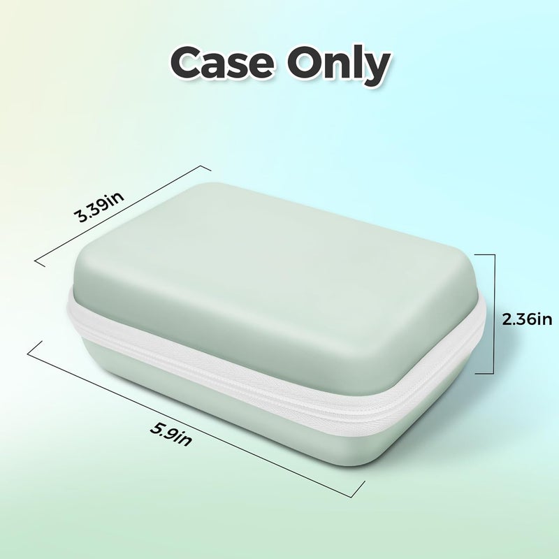 Nelko Genuine Case for P21 Label Maker, Compatible with Phomemo D30 D35 Label Maker, for NIIMBOT D11 D110, for JADENS/Memoking/SUPVAN, Box with Mesh Pocket for Batteries Accessories (Case Only), Green - Image 2